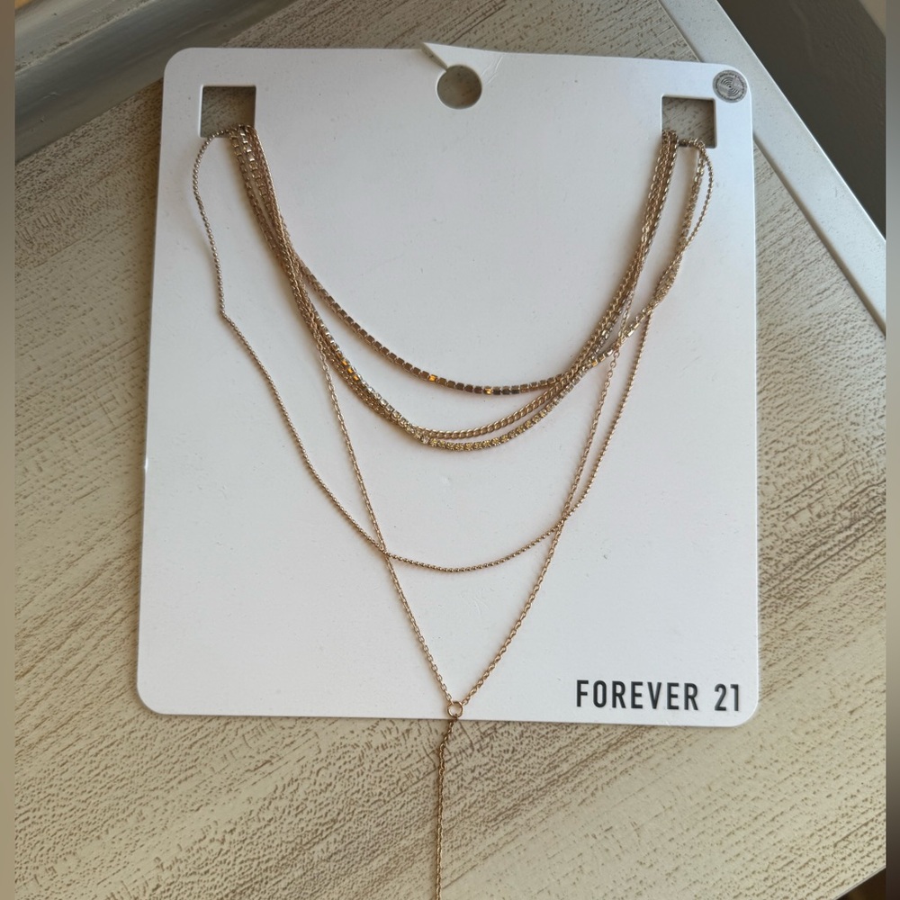 Adidas Gold-Tone Chain Necklace